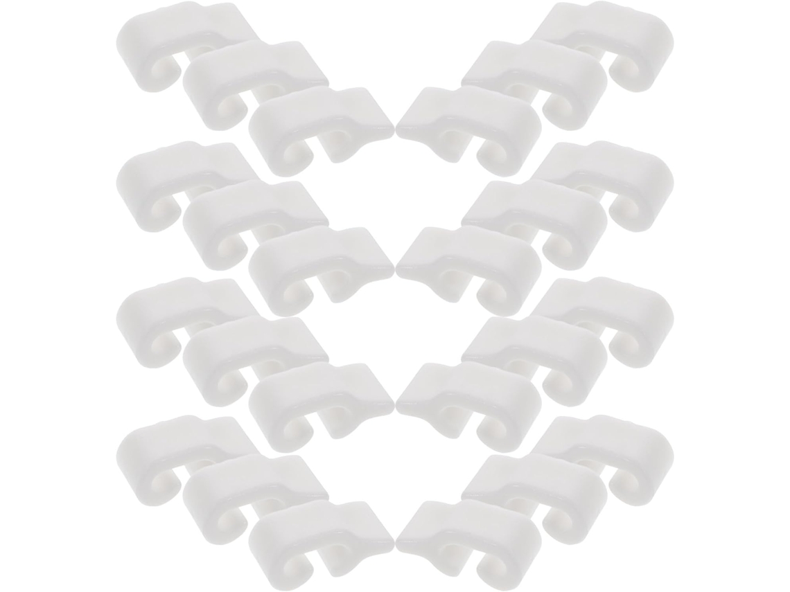 Yarnow 40 Peças Trava De Porta Gaiola Plástico Branco Filhotes E Gatos, Fácil Instalação, Design Compacto