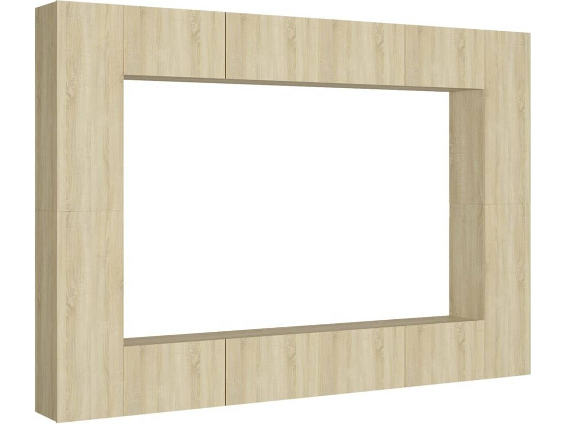 Tv Cabinet, Tv Cabinets Vidaxl Marrom Madeira Processada (n/a)