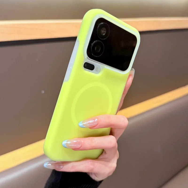 Capa Protetora Magnética De Silicone Líquido (amarelo Escuro) Para Xiaomi 17ultra, Capa Fosca Macia.