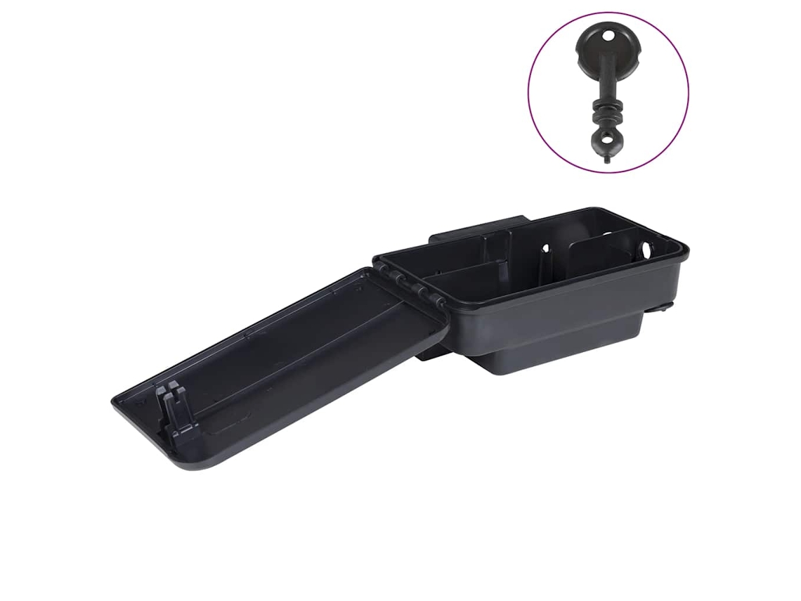 Vidaxl Armadilhas Para Ratos 12 Pcs Preto 22x12,5x7,5 Cm