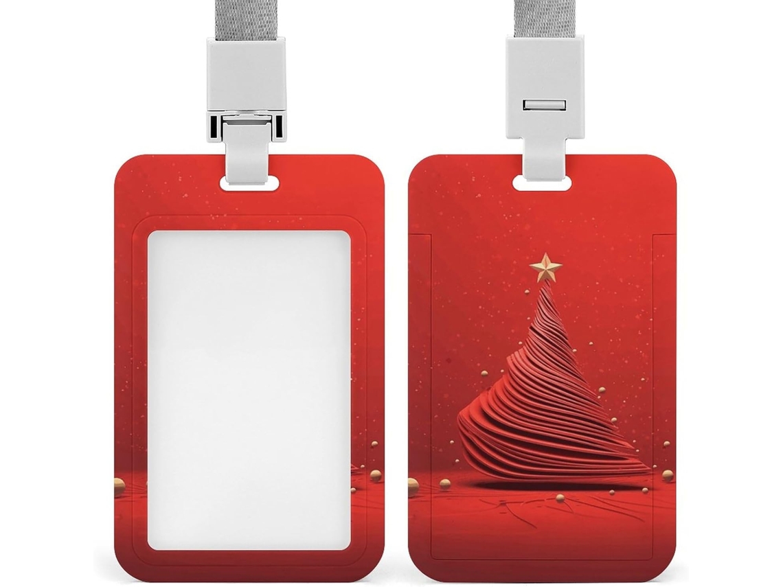 Clipe Crachá, Porta Cartões De Natal Charmoso E Elegante Com Cordão, Porta Crachá, Escritórios E Reuniões De