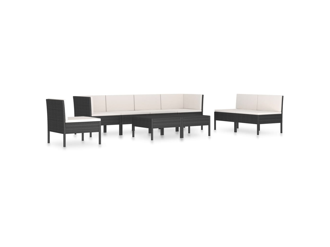Garden Furniture Set, Garden Furniture Sets Vidaxl Preto Rattan / Vime (n/a)