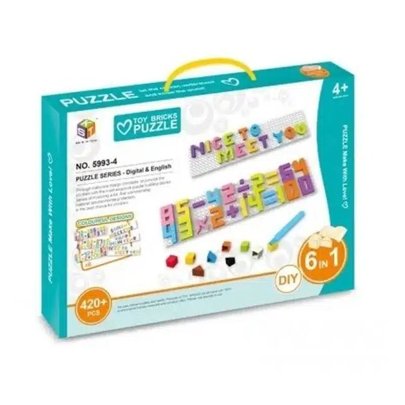 Puzzle Infantil Mosáicos Letras Y Números 6en1 19 587 Juguetoon Jucosurp20