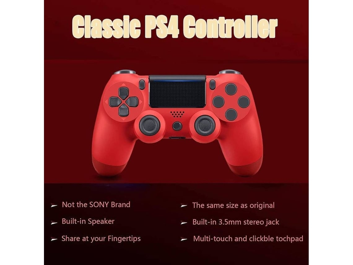 Wireless Ps4 Controller Gamepad With Six-Axis Dual Vibration/Bluetooth/Led Touch Pad/Speaker/Gyro/Share Button/Ergonomic Design/Audio Jack, YIZHOOD