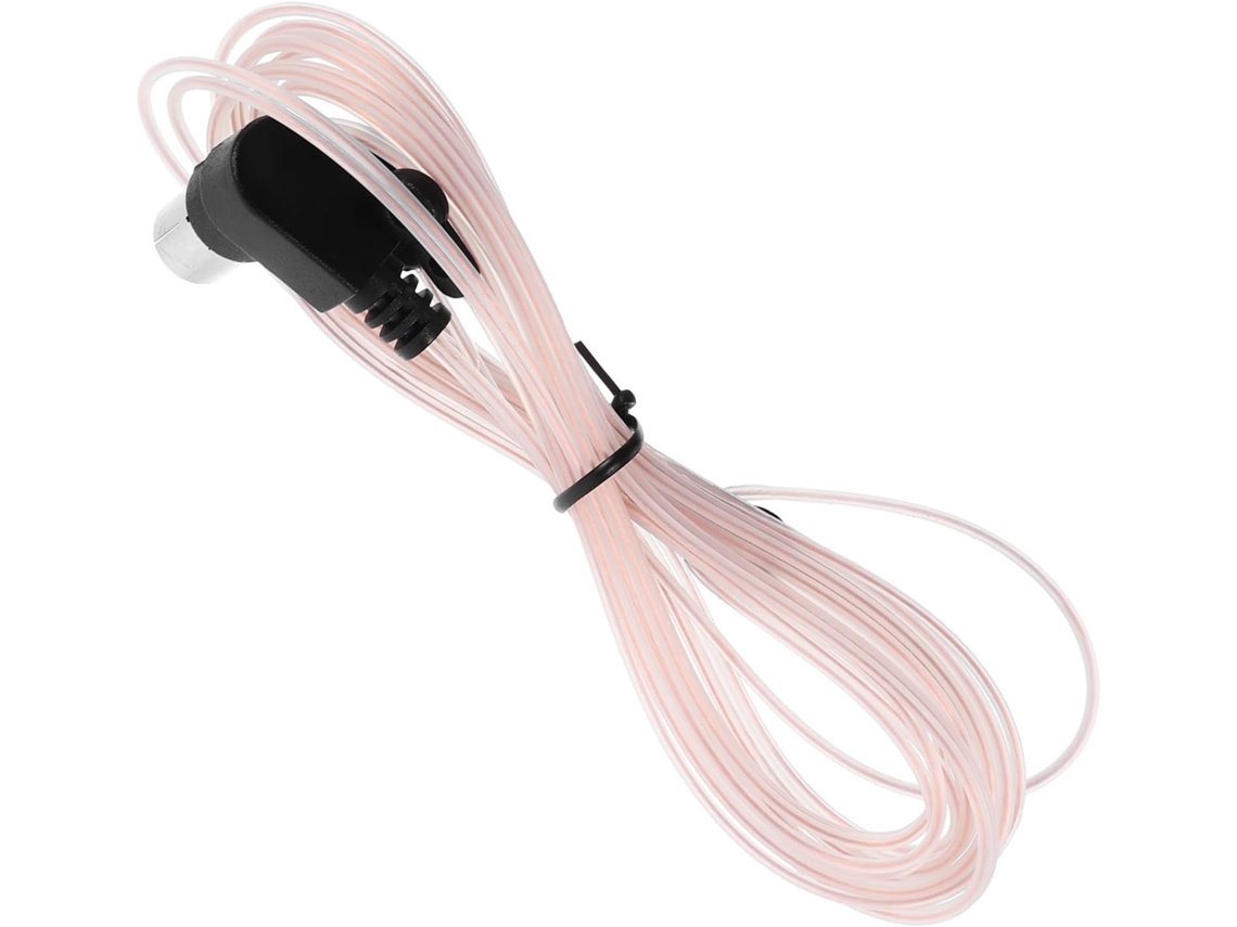 Antena De Rádio Angular Ant-108 De 2 M Para Fm E Md, Com Cabo De Cobre E Ferro Revestido Com Pvc.