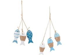 Ornamento Mural Nautique Décor De Poisson Em Bois Ornamentos De Pendentif Em Bois De Style Médiranéen Pour