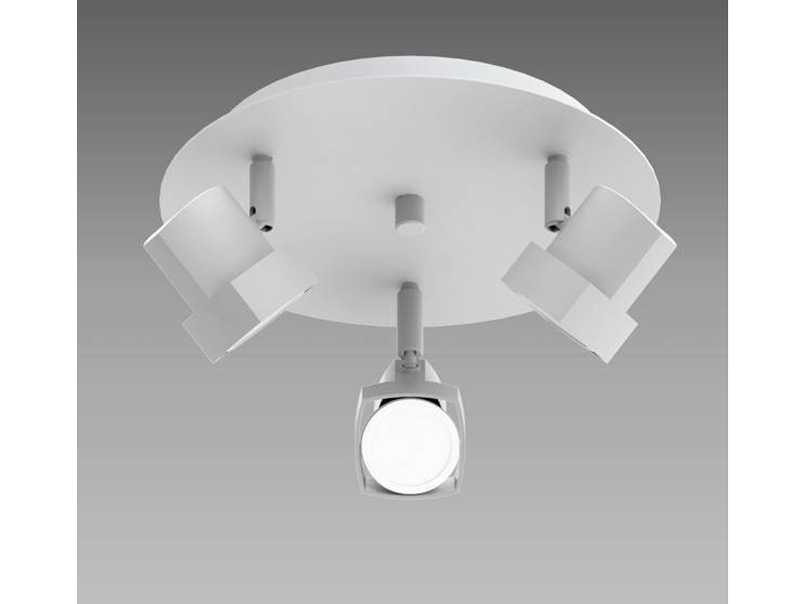 Plafon CRISTALRECORD Moka (Branco - GU10 - Máx 60W - Aço)