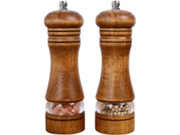 Moedor Manual De Pimenta E Sal, Moedor De Pimenta Madeira Ajustável, Moedor De Especiarias Para Uso Profissional E Doméstico