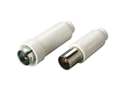 Plugue Tv Macho Fêmea 9,52mm Electraline