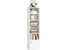 Estante 5 Prateleiras Porta 40x30x156 Branca