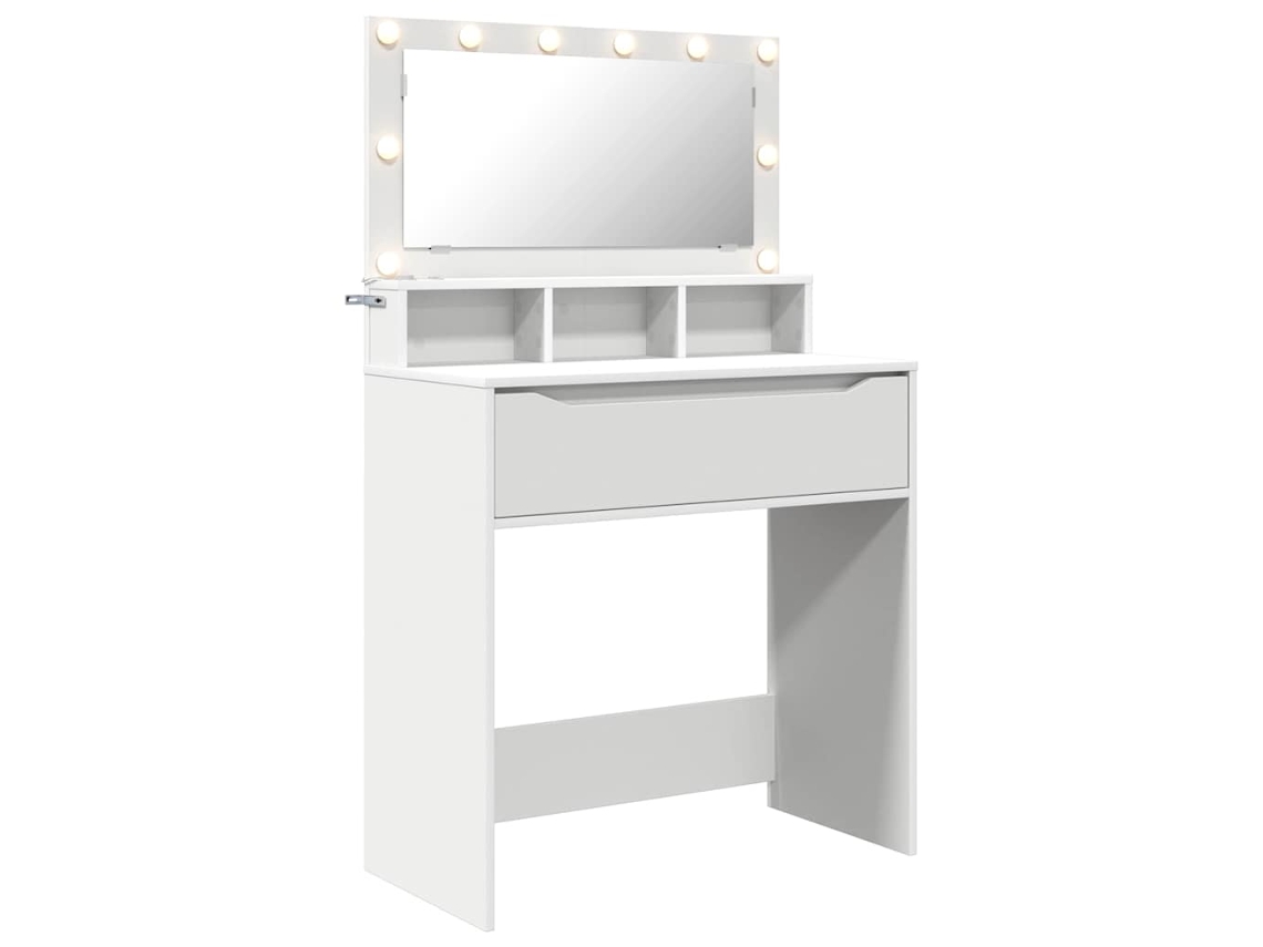Conjunto de Mesas de Maquiagem para Quarto Brancas com MAISON EXCLUSIVE (80x39,6x135 cm)