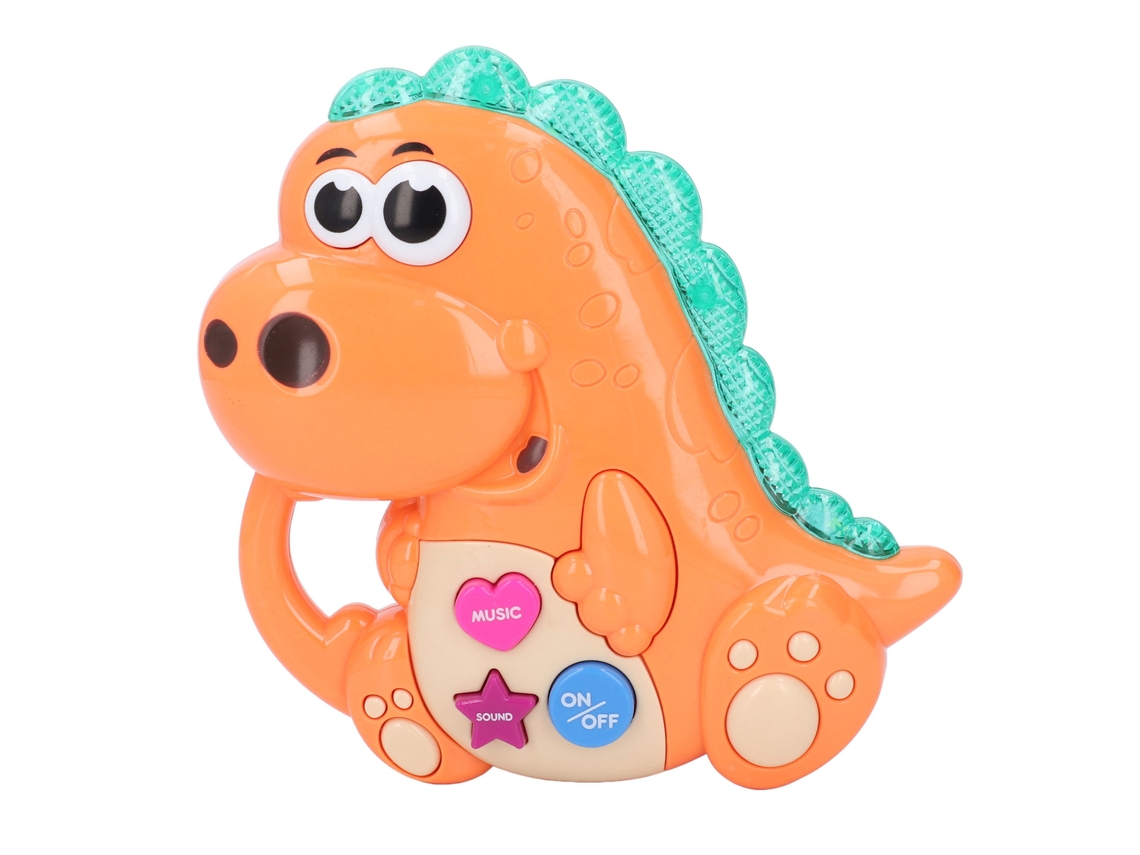 Mali brinquedo Piano Dinossauro para Bebê com Luzes e Efeitos Sonoros Educativo Musical Laranja