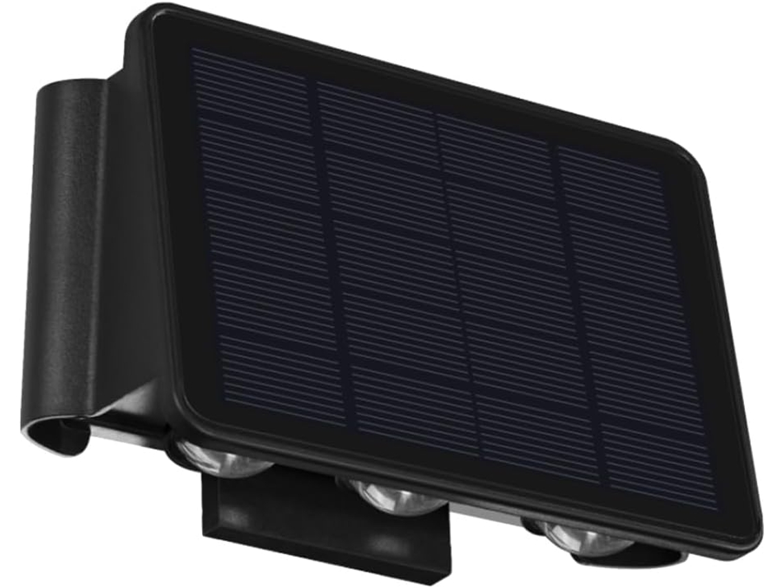 Luminária Solar De Parede Para Exterior Com Iluminação Led Direcionada Para Cima E Para Baixo, Ideal Gokoco