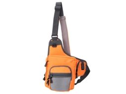 Bolsa de Pesca Multifuncional Laranja com Alças Ajustáveis