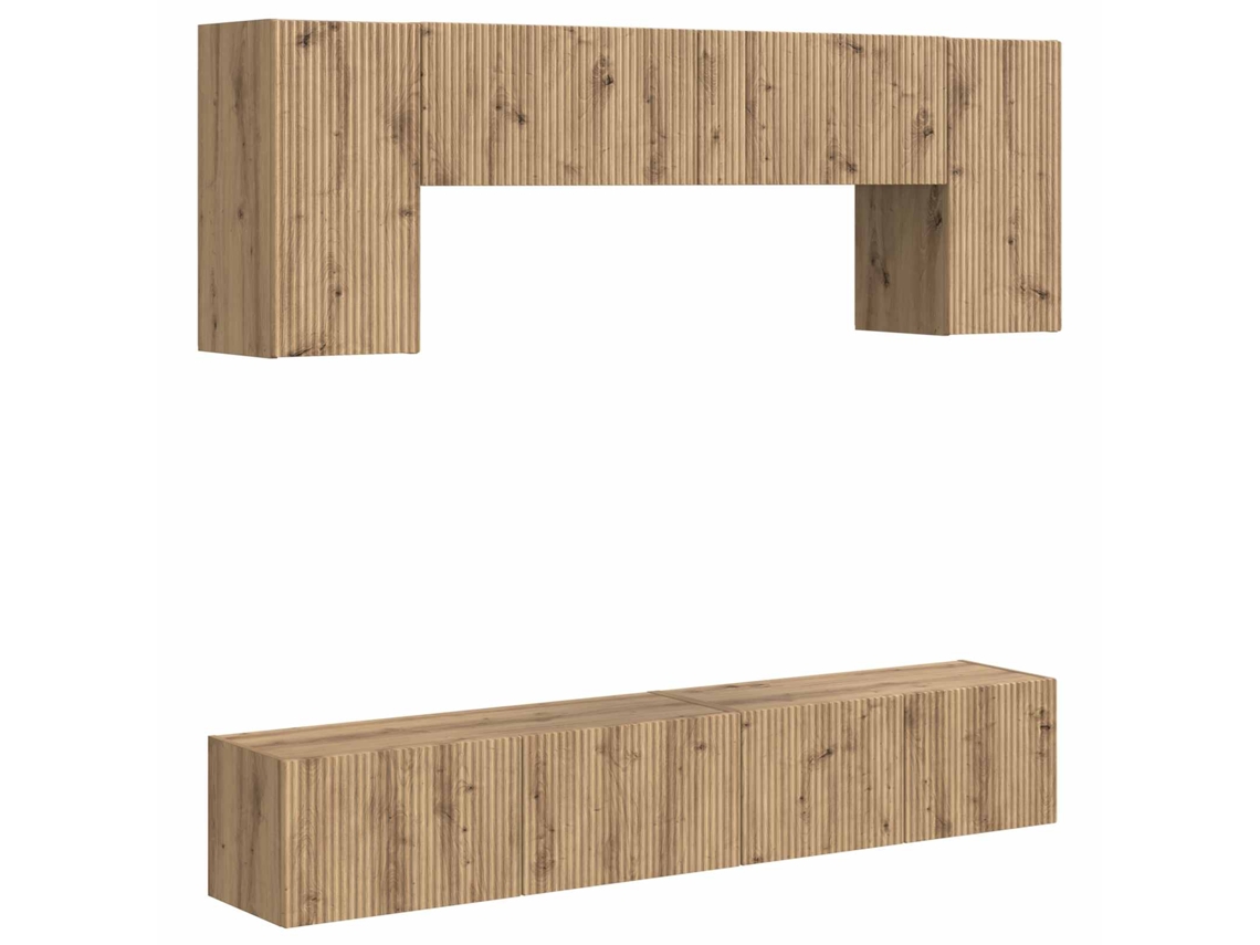 Conjunto de 5 Móveis para TV de Parede Carvalho Sonoma MAISON EXCLUSIVE