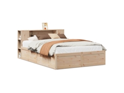 Cama Sem Colchão 135x190 Cm Madeira de Pinho Maciça MAISON EXCLUSIVE