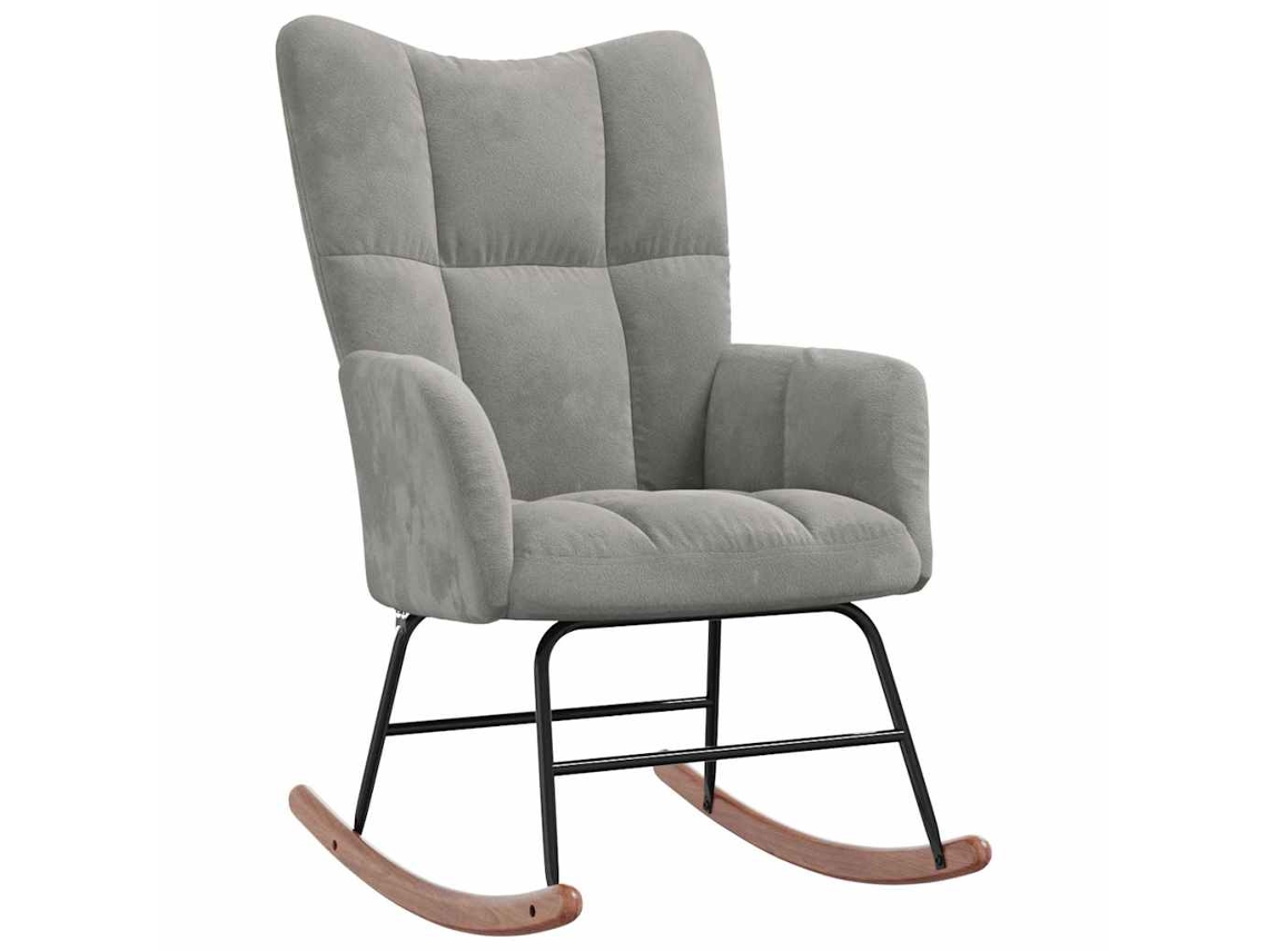 Maison Exclusive - Cadeira De Baloiço Veludo Cinzento-claro