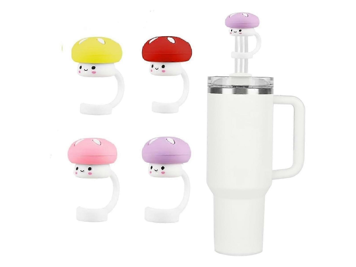 Capa De Canudo De Silicone, Forma De Cogumelo, Compatível Com Copo De 30 E 40 Oz