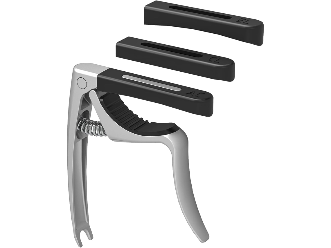 Capotraste para Guitarra, Modelo 4 em 1 com Extrator de Pino de Ponte, para Guitarra Acústica, Elétrica e Clássica AQUAFORGE