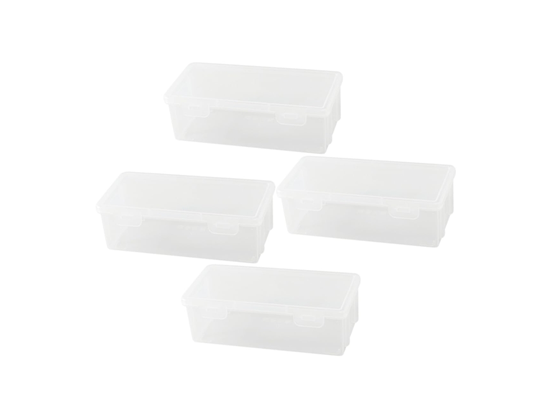 Kit com 4 Porta canetas Transparentes de Grande Capacidade. Leves e Duráveis, Indicados para Estudantes.