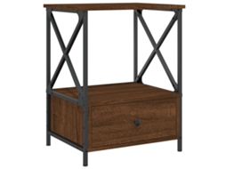 Mesa de Cabeceira Derivados de Madeira Carvalho Castanho MAISON EXCLUSIVE (50x41x65 cm)