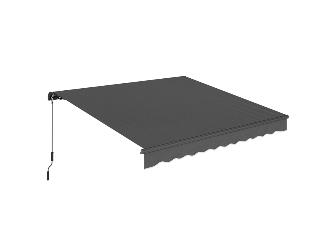 Toldo manual 3,5x3m retrátil, ângulo ajustável, impermeável DECORALAR TECH