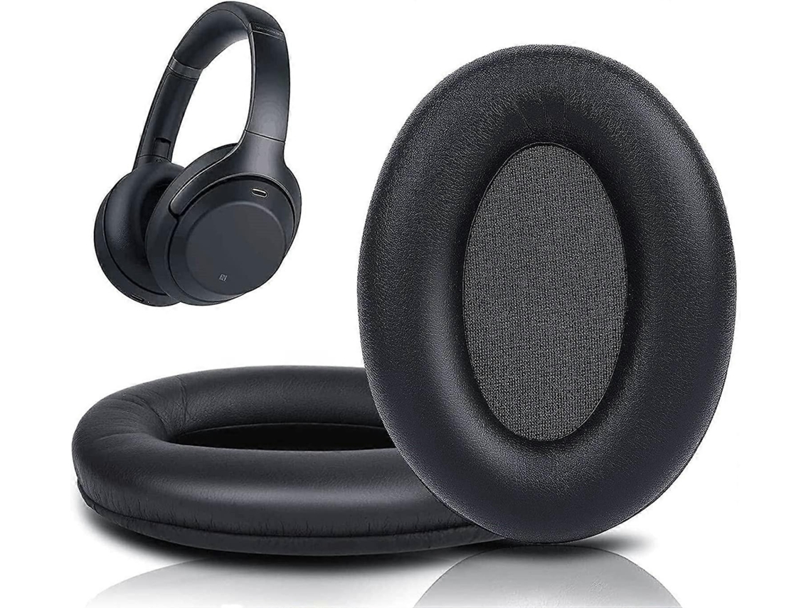 Almofadas Lurelia para Fones de Ouvido Sony WH-1000XM3, 1 Par, com Couro Sintético e Espuma Viscoelástica, Pretas, 1 Par