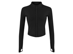 Fasst Chaqueta Esportiva de Corrida con Gola Alta y Cierre para Yoga y Fitness