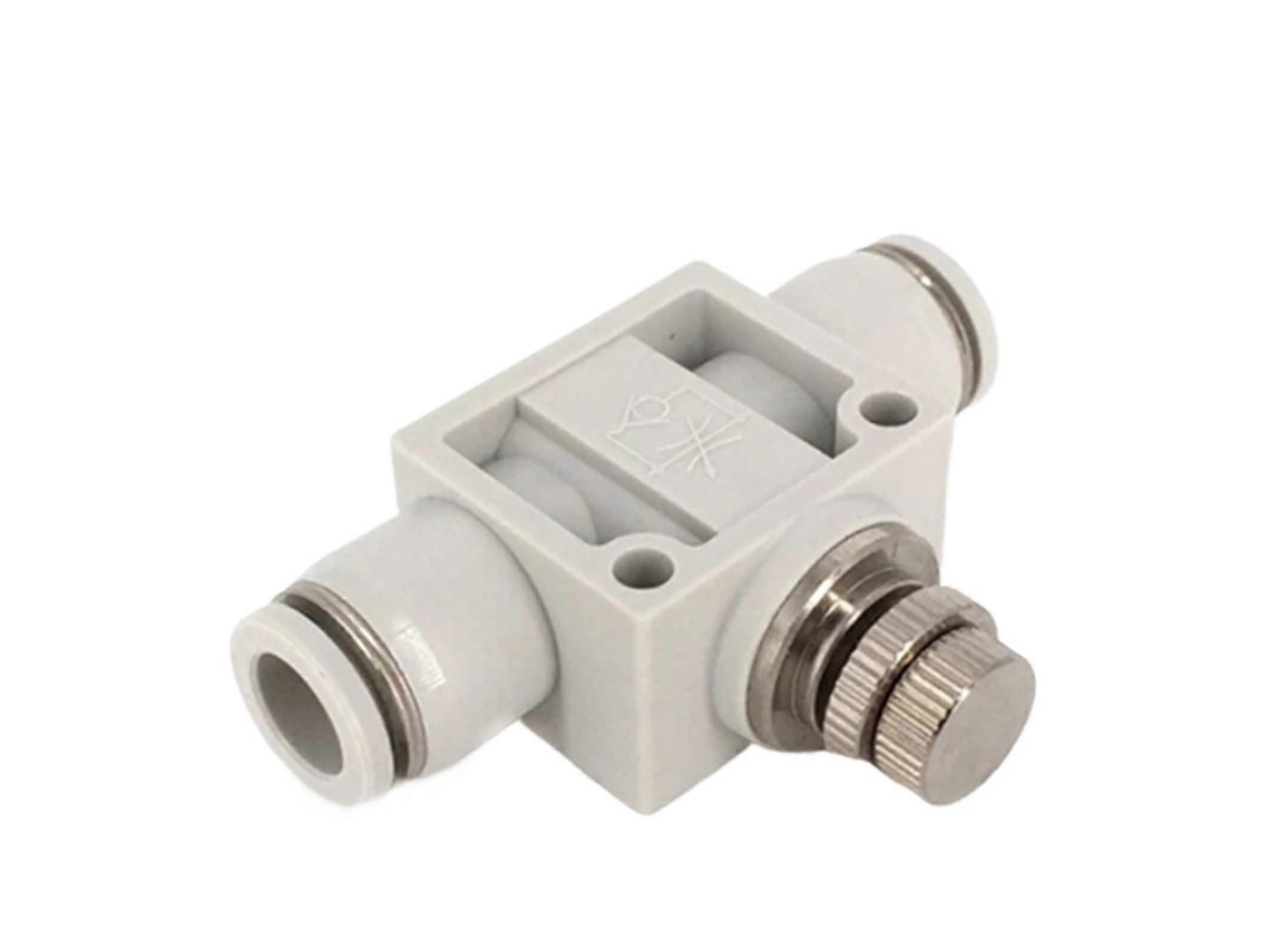 Pneumatic Speed Controller Adjustable Inline Air Flow Control Valve For Cylinders