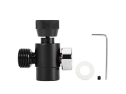Adaptador de recarga de Co2 com medidor, para tanque cilindro Sodastream, preto | S/MARCA