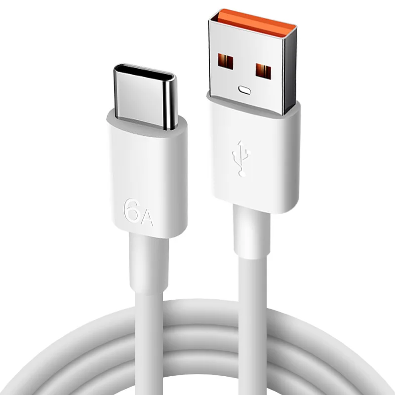 Cabo De Dados Usb Tipo C De Carregamento Super Rápido De 6 A (0,25 M) Para Celulares Android