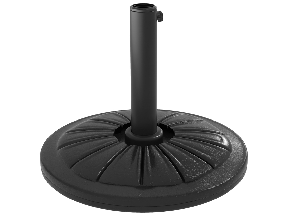 Base Ø43cm, 13kg, Cemento, Pali 32/38/48mm, Nero, ZENCORE SERVICES