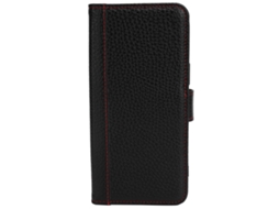 Capa de Couro Anti choque com Ranuras para Cartões para iPhone 12pro Max Preta S/MARCA
