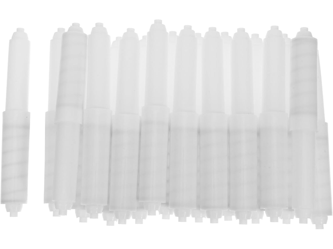 Conjunto de 20 Suportes Flexíveis de Plástico para Papel Higiênico com Haste de Mola Resistente para Substituição. SFUSHOS
