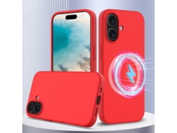 Capa De Silicone Com Magsafe Para Iphone 16 Plus - À Prova De Choque E Resistente A Quedas