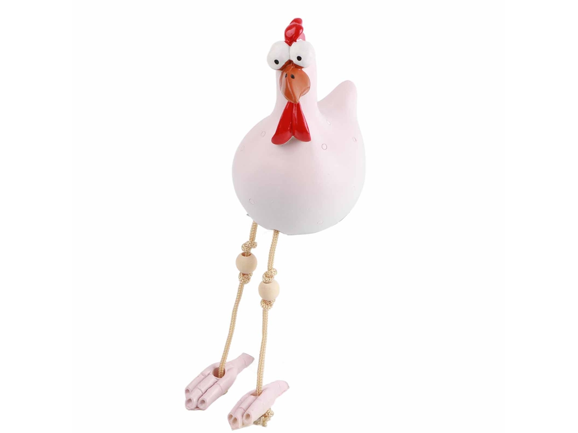 Figura Galinha Cerâmica Decoração Jardim Casa