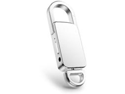 Lurelia Gravador De Voz Com Porta-chaves 4gb Com Redução De Ruído, Bateria De Longa Duração Para Reuniões, Palestras - Prata