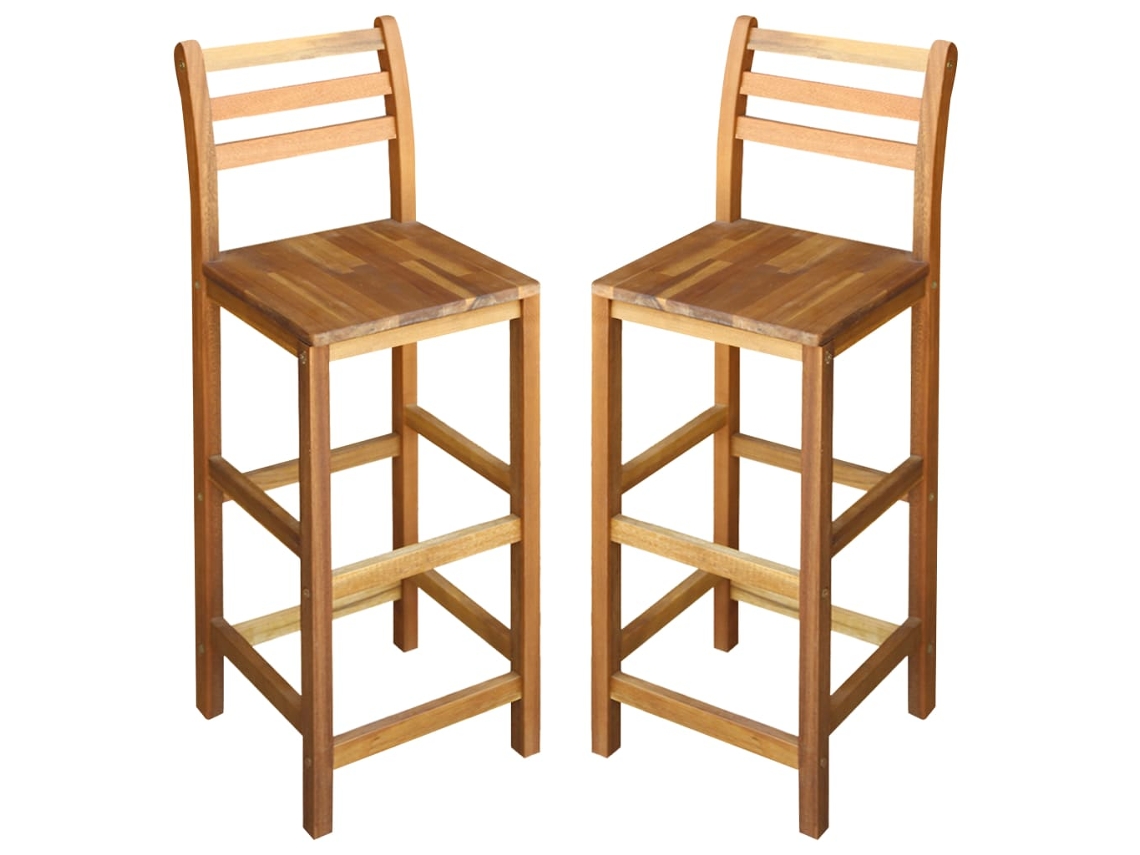 Bar Chair, Bar Chairs Vidaxl Marrom Madeira De Acácia (n/a)