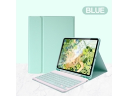 Capa Com Teclado Bluetooth Em Couro Compatível Com Ipad Mini 1/2/3/4/5 De 7,9", Mouse, Cor Azul