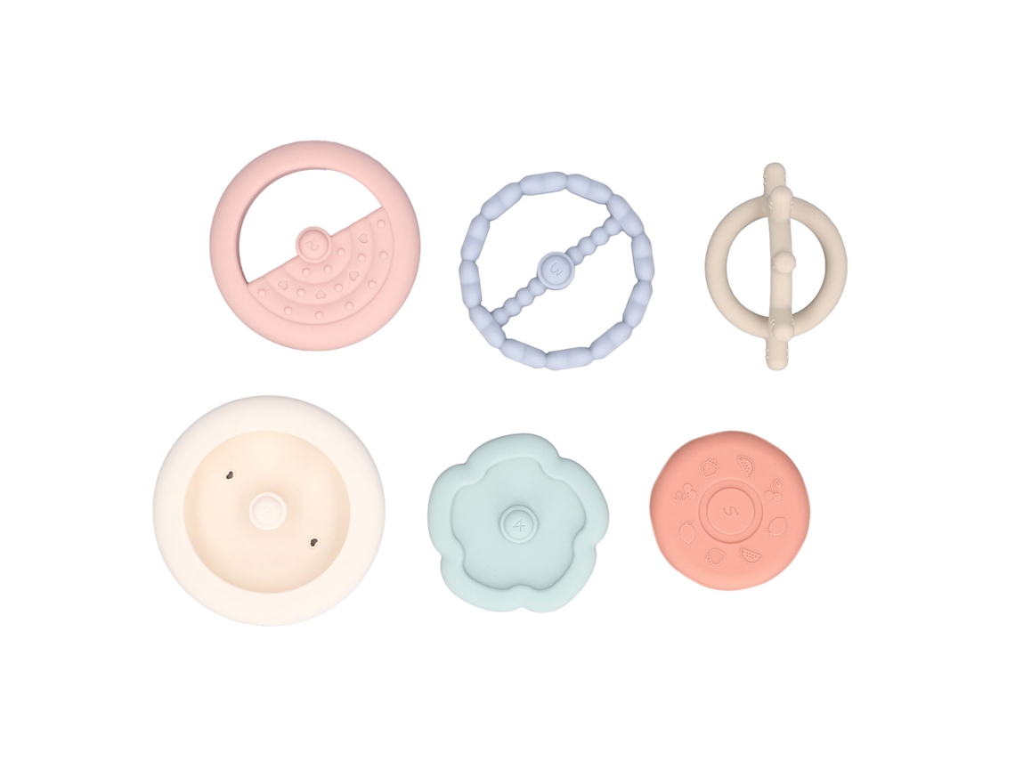Mali brinquedo de Empilhar Silicone para Bebê Mastigável Educativo Interativo de Aprendizagem Precoce