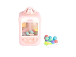Mini Máquina de Garra ATS para Crianças com Alavanca Dupla, Brinquedos de Pelúcia e Bolas, Coelho Rosa