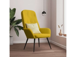 Vidaxl Cadeira De Descanso Veludo Amarelo Mostarda