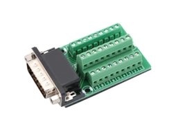 2026-placa De Breakout Com Conector Db26 D-sub Macho Para Terminais De Pcb, Material Plástico, Cor Preta E Verde, Modelo Db26-g2-01 Blackgreen