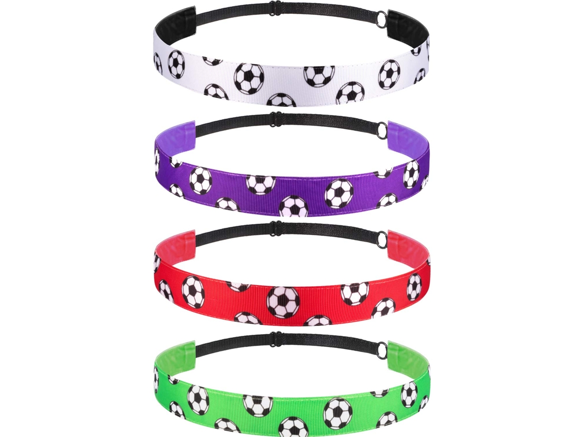 Faixas De Cabeça Antiderrapantes Ajustáveis Para Futebol Futebol Americano Desportivas Para Meninas (preto Azul Vermelho Claro)