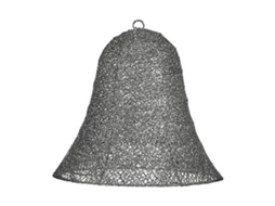 Adorno Natalício Sino Cinzento Metal Plástico 30 X 27 X 30 cm
