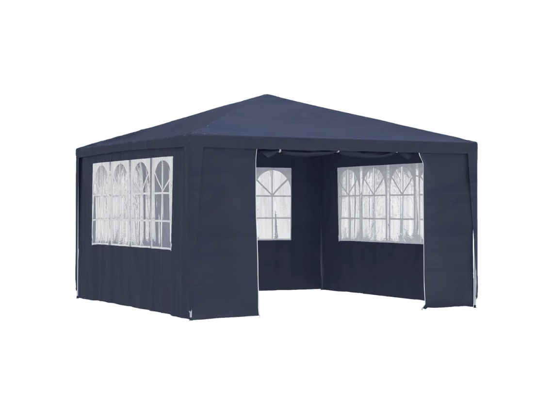 Tenda Festa Profissional C/ Paredes Laterais 4x4m 90g/mâ² Azul Dkd Home Decor