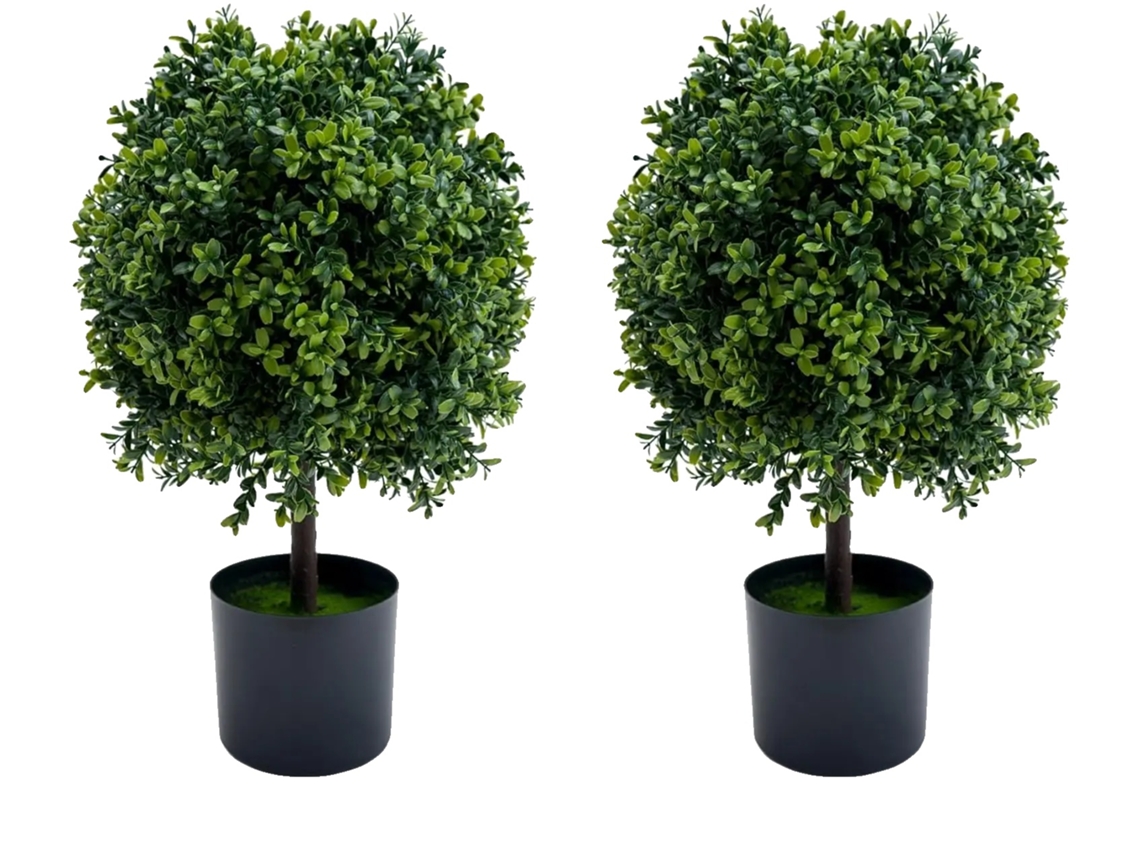 Bola De Topiaria Artificial, Conjunto Com 2, Decoração Para Interior E Exterior, 50cm