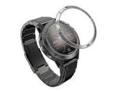 Anel de safira para relógio Garmin Fenix ​​​​​​​​​​​​​​5, aço inoxidável, gravado, unidades de tempo, adesivo Ly Ebike
