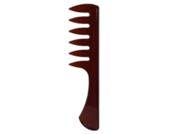 Pente De Cabelo Com Dentes Largos Para Penteado De Cabelo Oleoso Clássico Marrom - Ferramenta Profissional E Portátil