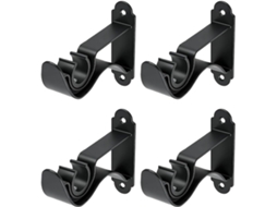 Conjunto De 4 Suportes Reforçados Para Varão Cortina 22mm 28mm, Em Ferro